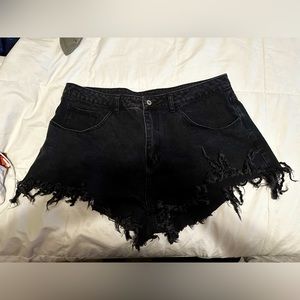 shein destroyed jean shorts